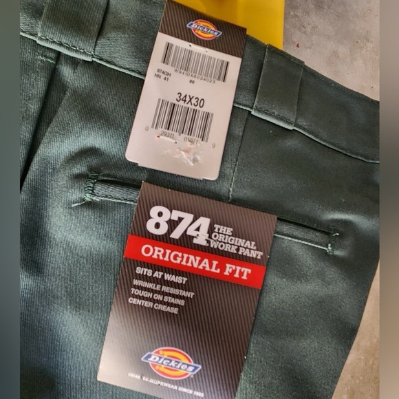 🌲👖🌲 Dickies Men's Original 874® Work Pants - Hunter Green - Size 34x30 - Picture 2 of 11